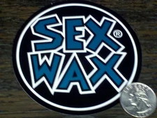 Green SEX WAX Surf Sticker MR ZOGS Car Decal 3-1/2" Round Window Vinyl 9 cm