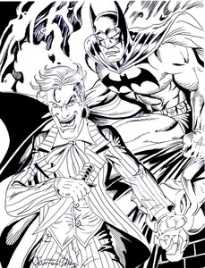 Batman Joker Original Comic Art Black Ink Sketch Ebay