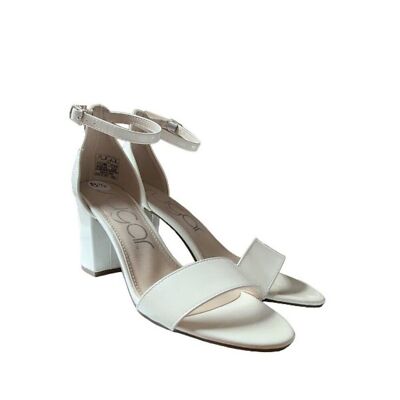 Sugar Machelene Women's Bone White Dress Heel Memory Foam Sandals