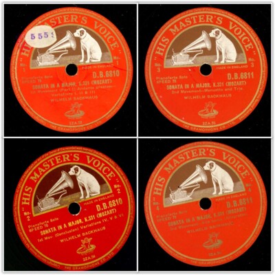 2x WILHELM BACKHAUS -PIANO- Mozart: Sonata in A Major K.331 GS020