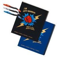 2 Super Power College Metallic Left-handed Notebook Set Plus 3 Left-handed Visio 2 Super Power College Metallic Left-handed Notebook Set Plus 3 Left-handed Visio