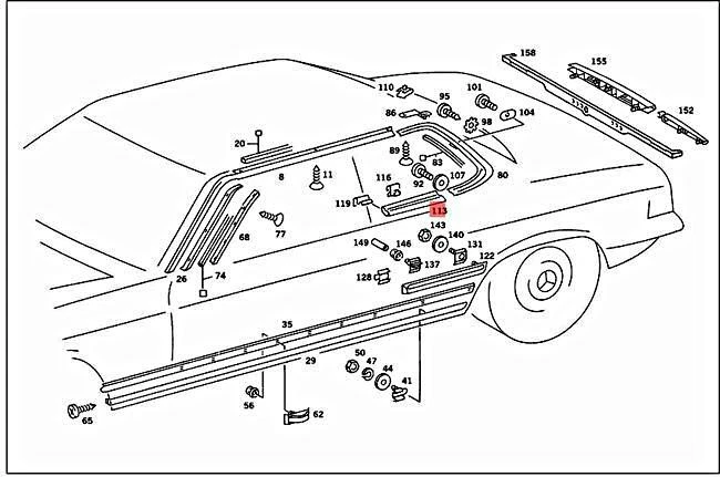 Genuine MERCEDES SLC C107 GARNISH MOULDING LEFT A1076981584 | eBay