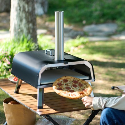 CO-Z Outdoor Pizza Oven 16  Dual Fuel Pizza Maker with Gas Burner for BBQ Picnic