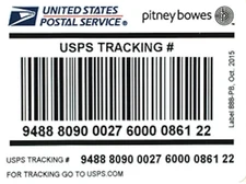 Lot of 250 Pitney Bowes Label 888 Tracking Number stickers labels USPS packages