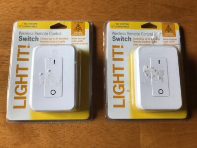 Light It! Fulcrum 30019-308 Wireless Remote Control Switches (SET OF 2) NWT 