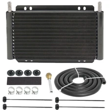 15 ROW 3/8" 6AN HOSE LINE ALUMINUM TRUCK CAR ENGINE TRANS-MISSION OIL COOLER KIT