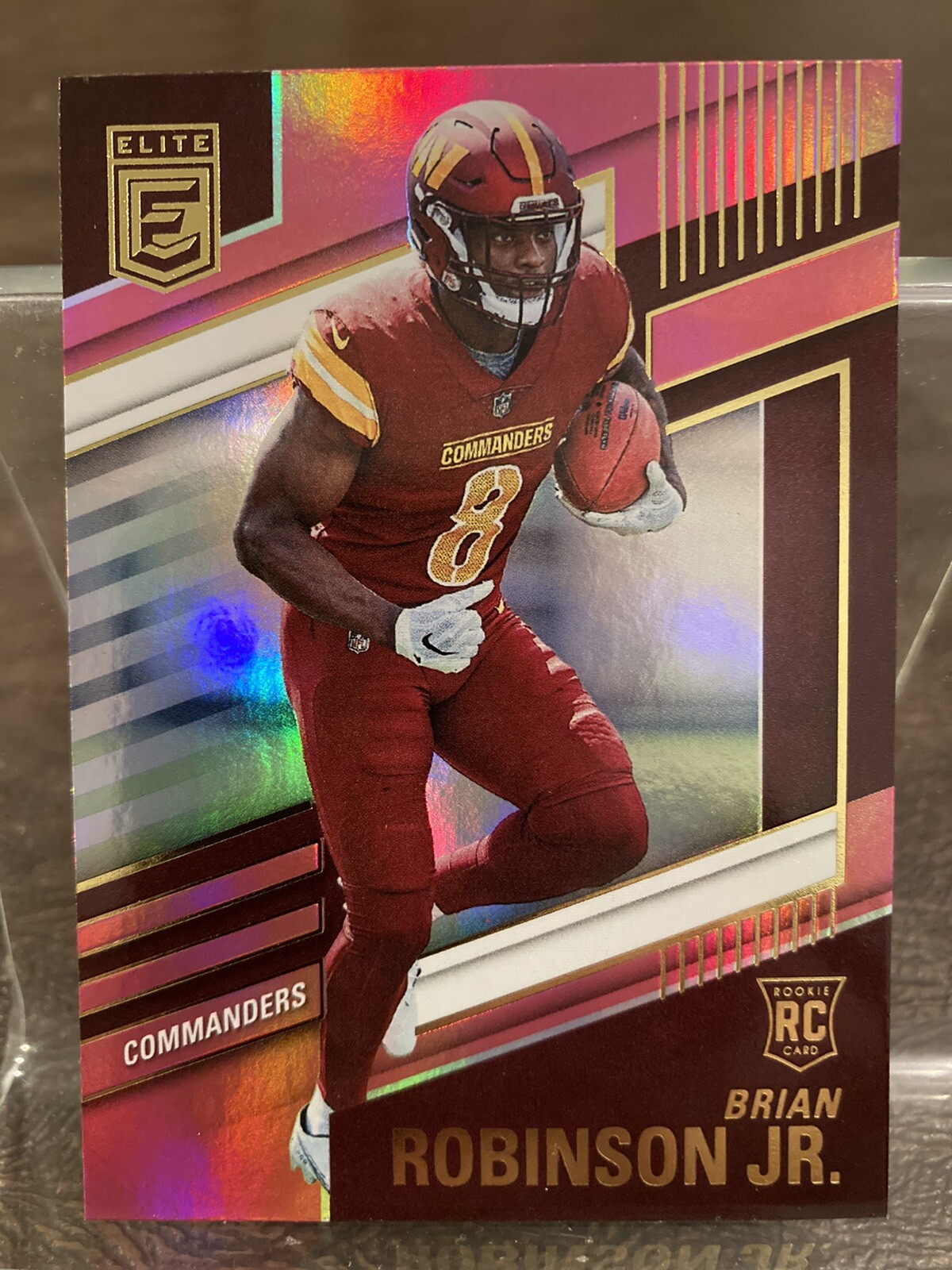 2022 Donruss Elite Brian Robinson Jr. Pink Parallel Rookie RC #112 Commanders