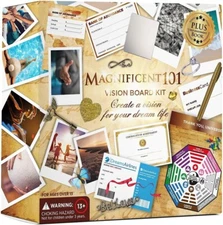 MAGNIFICENT 101 Vision Board Kit - Create a Vision for Your Dream Life BRAND NEW