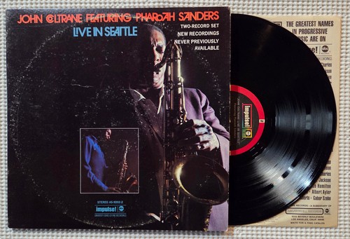 JOHN COLTRANE Feat. PHAROAH SANDERS Live In Seattle Orig '71 IMPULSE Jazz 2LP EX
