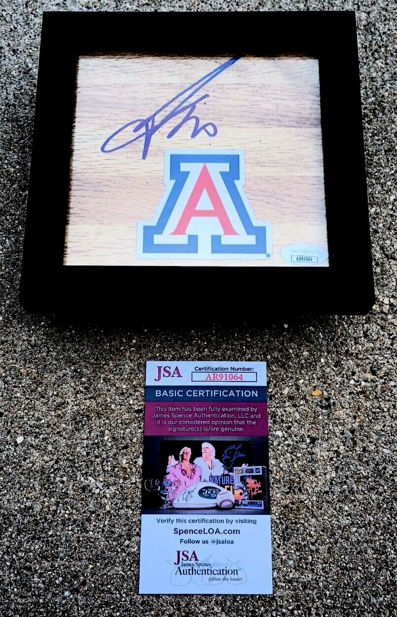 Jason Terry Autographed Signed Arizona Wildcats Arizona & FRAMED Floor JSA COA WILDCATS BASKETBALL 