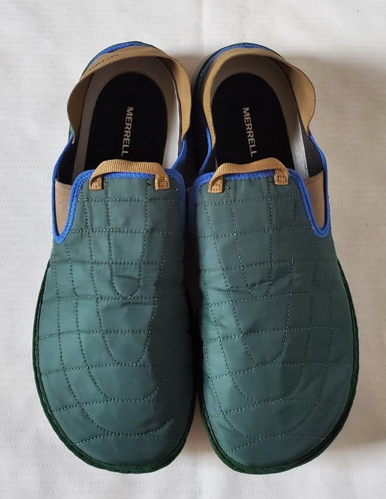Merrell Hut Moc Quilted Shoes Men's 16 SlipOns Green Gem