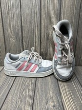 Adidas Kids Sz 1 White Pink Breaknet K Tennis Shoes Sneaker NIB FY9505