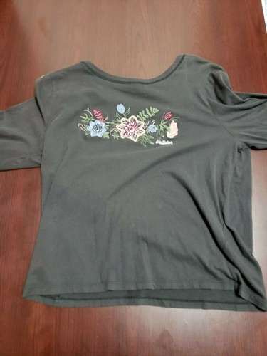 Hollister womens gray top shirt Floral 