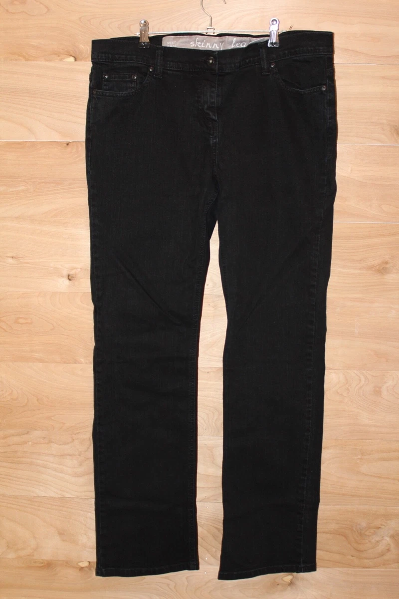 Womens NEXT Jeans UK Size 16 Long US Size 14 Skinny Leg Black