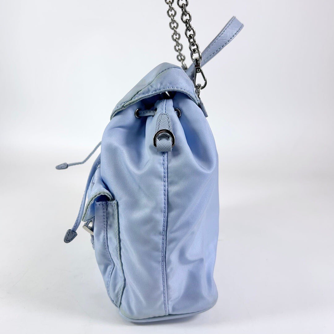 Prada Re-Nylon Mini Backpack Light Blue | eBay