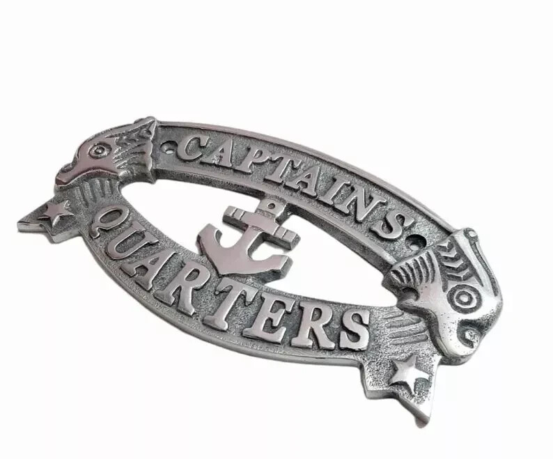 Captain Quarters Sign, Maritime Boat Plaque Sign, Captain Quarter Batch