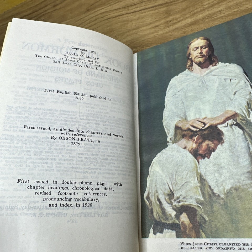 Book of Mormon Blue Cover with Angel Moroni Classic Paperback Vintage