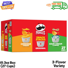 Pringles Potato Crisps Chips, Lunch Snacks, On-the-Go Snacks, 19.3oz Box 27 Cup.