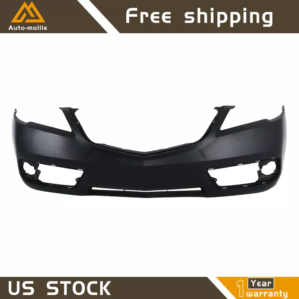Black Primed For 2013 2014 2015 Acura RDX W/Fog Light Holes Front Bumper Cover - Image 2 of 4