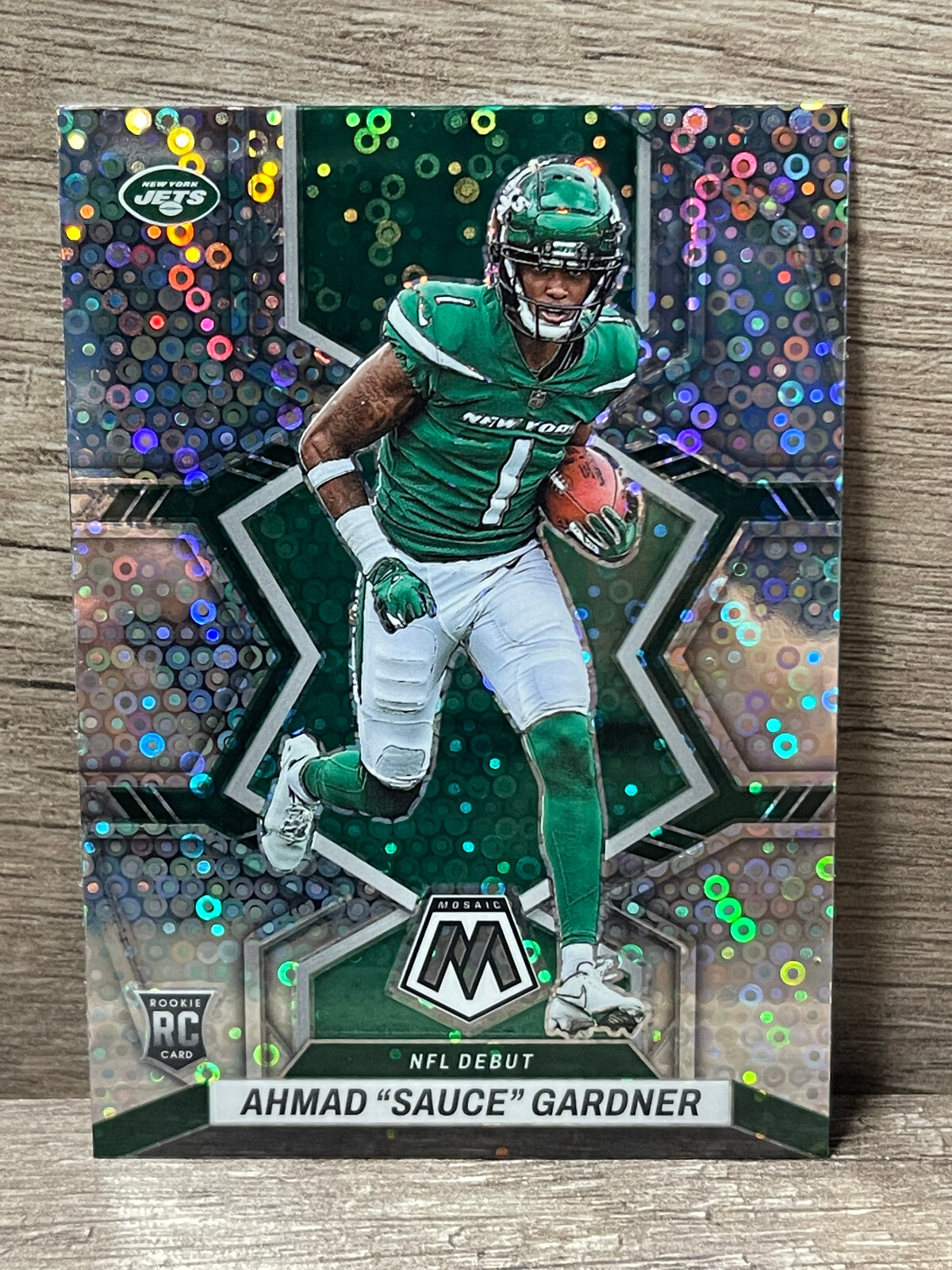Ahmad Sauce Gardner 2022 Panini Mosaic No Huddle Silver Prizm Rookie #289 TC202
