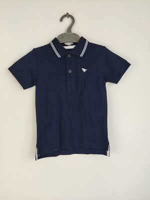 Next Jungen Poloshirt Marine Weiß Besatz Kurzarm Alter 1 1/2-2 Jahre Neu