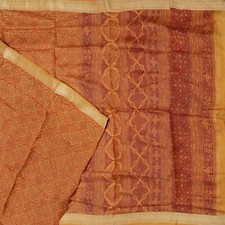 Namaste Vintage Red Sarees 100 Pure Silk Printed Indian Sari 5YD Craft Fabric