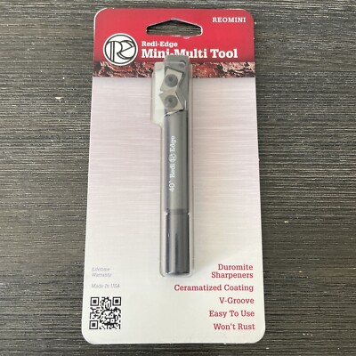 Redi Edge Mini Multi Tool Sharpener 4.13'' 40 Degree w/Rod Black Aluminum Handle