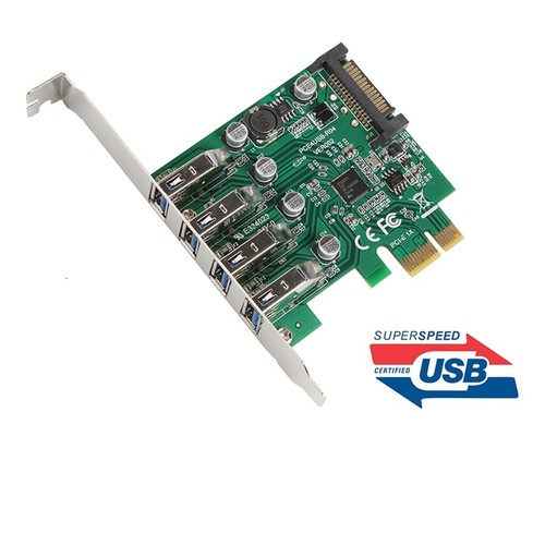 PCI-E to 4port USB3.0 HUB Adapter Expansion Card with Low Profile Bracket 5Gbps - 第 6/6 張圖片