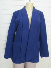 Chico's Royal Blue Open-Front Outer Jacket Size 2 12-14