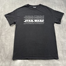 Y2K Star Wars Classic Logo Movie Promo Vintage T-Shirt Size MEDIUM Vintage