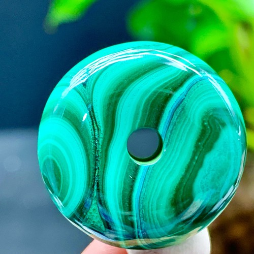 10GNatural Gloss Malachite Stone Transparent Round Pendant Mineral Sample - Picture 7 of 17