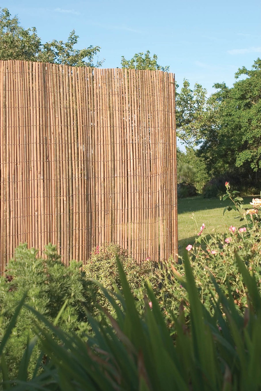 Bamboo Slat Screening Privacy Screen Roll Fence Garden Fencing Panel 4m x 1m