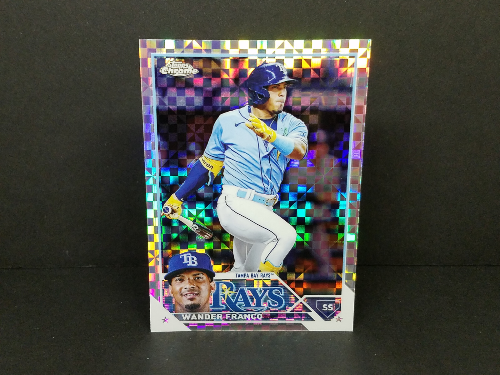 2023 Topps Chrome #71 Wander Franco, Rays - X-Fractor Refractor Parallel