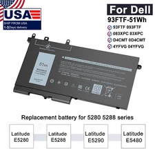 93FTF Laptop Battery For DELL Latitude E5280 E5480 E5580 E5490 E5590 E5480 E5290