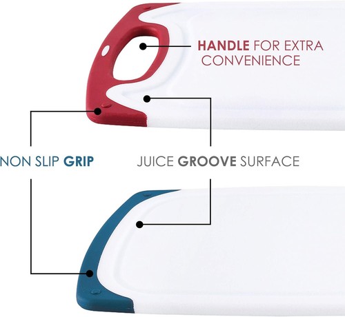 CHEF GRIDS Durable Plastic Cutting Board Set, Chopping Board Thick Plastic,... - Picture 9 of 13
