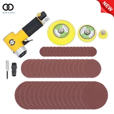 Mini Air Sander 1/2/3" Small Orbital Sander for Auto Body Work Yellow