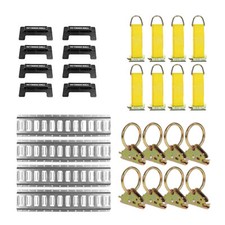 E-track Tie-down Kit 4 Galvanized 8 Horizontal E Track Rails 8 End Caps 8...