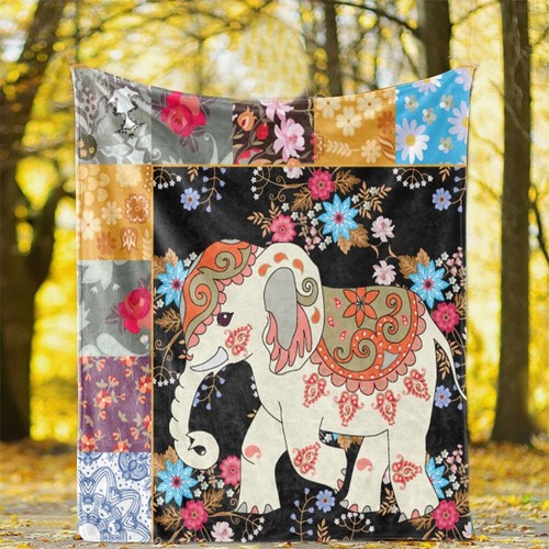Dragon Elephant Tiger Sloth Bird Flannel Bedspread Sofa Throw Blanket Xmas Gift - Picture 3 of 21