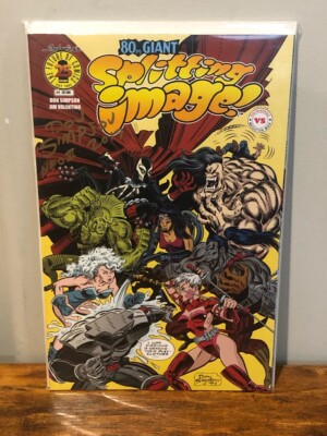 SPLITTING IMAGE 80 PAGE GIANT 1 IMAGE COMIC SIGNED SKETCHED DON SIMPSONS 2017 NM