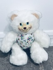 Vintage Fisher Price Briarberry Teddy Bear BerryBeth 9" Plush Toy 1998 White 90s