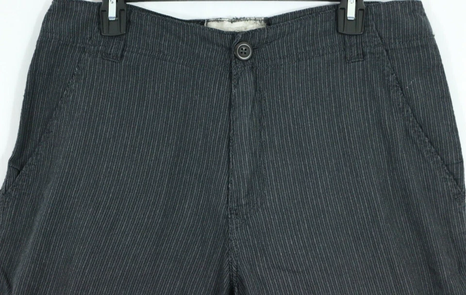 Pantalones Cortos Para Hombre BKE Rockhurst Frente Plano Negro Rayas 31 Algodón Pantalones Cortos 12" Entrepierna Foto 3 de 4