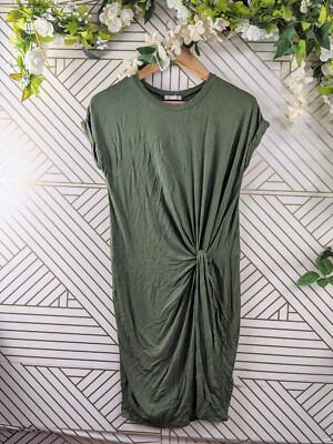 Urban Outfitters Silence Noise Women's Green Jersey Dress Twist Size Small 