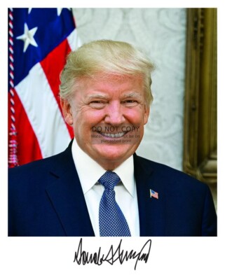 PRESIDENT DONALD TRUMP OFFICIAL PORTRAIT AUTOGRAPHED 8X10 PHOTO | eBay