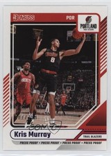 2024-25 Panini Donruss Press Proof Purple 107/199 Kris Murray #33 g6p