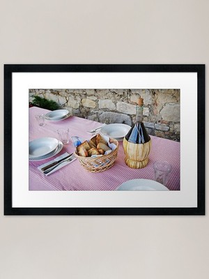 Brot und Wein Gerahmter Kunstdruck Gerahmtes Wandbild Poster Leinwanddruck Bild