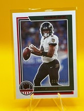 2021 Chronicles Stars & Stripes Lamar Jackson Red #8/199 Jersey Number JSY#
