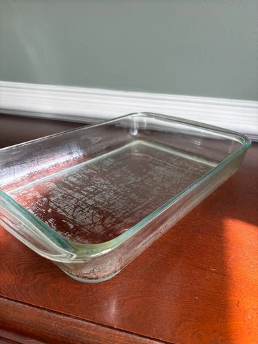 Vintage 233-N PYREX Clear Glass Baking Casserole Dish 33cm X 23cm X 5cm