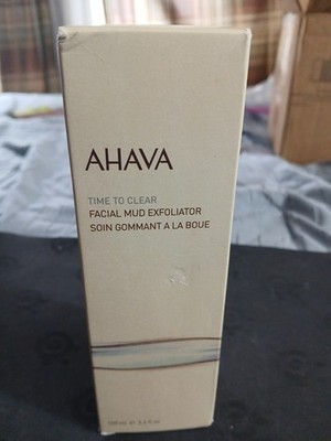 AHAVA TIME TO CLEAR FACIAL MUD EXFOLIATOR  3.4 Fl Oz NIB 