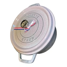 STAUB CAST IRON 4 Qt Round Dutch Oven Cherry Blossom Brand New In Box