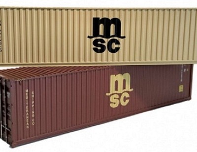 PI12650 Pi.R.A.T.A. Models Spur H0 2teiliges Set Container 40ft HC MSC